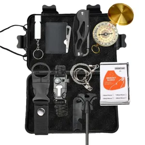 Noodsurvival uitrusting set 10 in 1 multifunctionele EDC tactische gereedschapsset voor camping