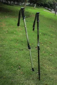 Verstellbare Aluminium Trekkingstöcke für Outdoor Wandern, 3-teilig mit Aussenverschluss.