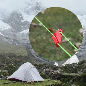 Large triangular aluminum alloy guyline cord adjuster for outdoor camping tents and canopies.