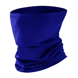 Blue outdoor sports cycling face mask ice silk neck gaiter sun protection headwear