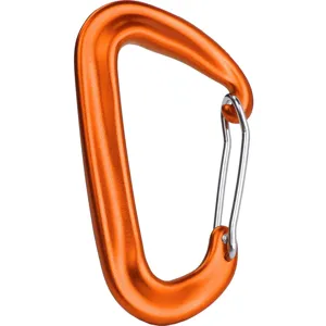 D-shaped high-strength 7075 aviation aluminum alloy carabiner for outdoor climbing and camping.