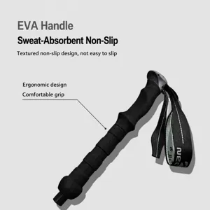 Bâton de randonnée ultraléger avec poignée EVA ergonomique pour le trekking en plein air.