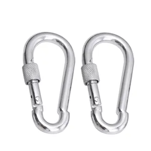 Heavy duty metal carabiner swing hook replacement secure locking buckle accessory parts