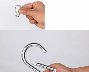 Verzinkter Eisen Outdoor Karabiner Federhaken Hochleistungs Verbindungsring Details.