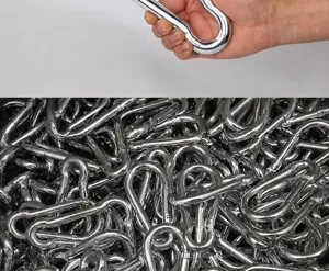 Robuster Karabinerhaken aus verzinktem Eisen, große Outdoor Kletterschnalle, 10x100mm.