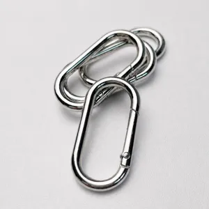Zinc Alloy U Shaped Oval Runway Carabiner Clip Snap Hook Open Connection Ring Backpack Hardware Hook