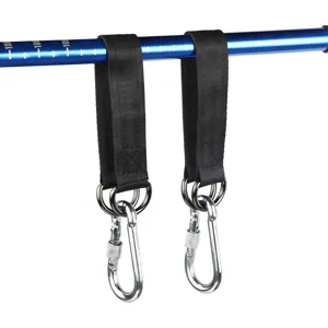 Outdoor swing hanging straps heavy duty nylon connection straps with carabiners for pull up bar