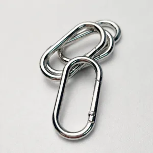Durable zinc alloy oval carabiner clip snap hook ring for backpack outdoor hardware accessories