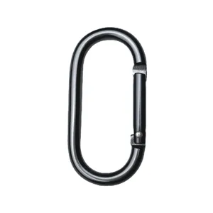 Carabiner aluminum alloy oval clip heavy duty keychain hook outdoor camping gear!