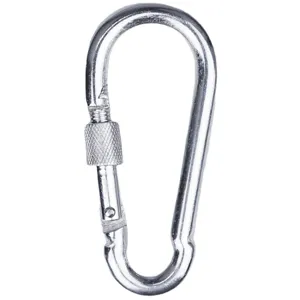 Mousqueton de securite en acier galvanise 8x80mm crochet mousqueton pour escalade
