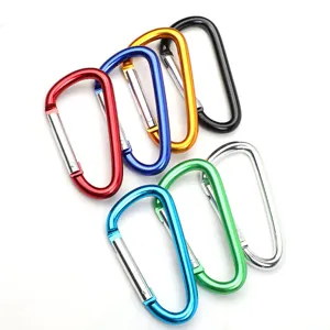 Aluminiumlegierung Karabiner D-Ring Clip Schwere Pflicht Camping Rucksack Haken Outdoor Wanderausrüstung Snap Link Federclip Verschluss