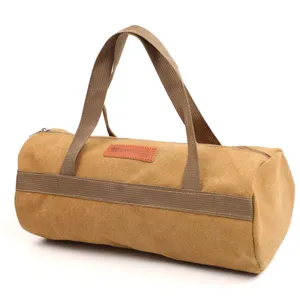 Borsa per Conservazione Picchetti Tenda Campeggio all'Aperto Custodia per Attrezzi Cilindrica in Tela Portatile Borsa Organizer Multifunzione