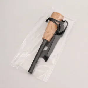 Holzgriff Feuerstarter fur Outdoor Ueberleben Magnesiumstab Camping Notfall Feuerstein
