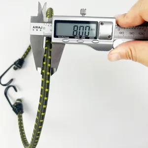 Corda elastica da campeggio con ganci, corda da 8 mm per tenda e cinghia portabagagli.
