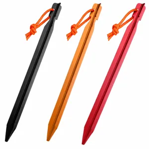 Picchetti per Tenda in Lega di Alluminio Picchetti da Campeggio Triangolari Con Tiranti Riflettenti Chiodi da Terra per Escursionismo
