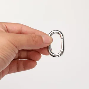 Mini mosquetón ovalado de aleación de zinc para bolsos llaveros accesorios de ferretería.