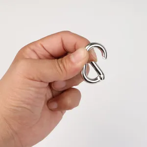 Mini Mosquetón Ovalado de Resorte de Aleación de Zinc Llavero Accesorio de Bolso Cierre de Anillo Metálico para Cartera Manualidades