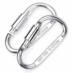 Outdoor Aluminiumlegierung D-Form Verriegelung Karabiner Strapazierfähig Camping Schnapphaken Schlüsselanhänger Mehrzweck Werkzeug