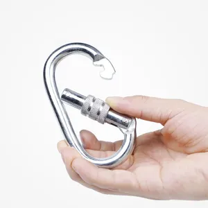 Edelstahl O Form Verriegelungskarabiner Schwerlast Tragender Haken Für Outdoor Camping Wandern Kletterausrüstung