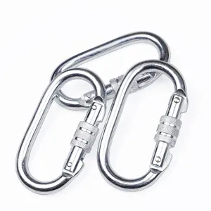Silberner O-förmiger Karabiner Haken für Outdoor Klettern schweres Zubehör Verbindungsring