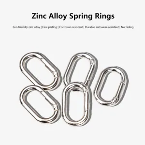 Mosquetón de resorte ovalado mini de aleación de zinc llavero accesorios de bolso.