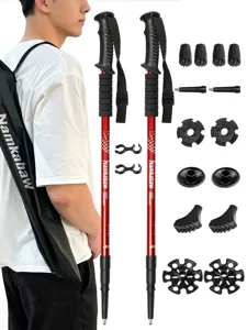Bastoncini da Trekking Telescopici Regolabili in Lega di Alluminio Bastoni da Passeggio Antishock Leggeri Attrezzatura da Campeggio