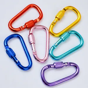 Aluminiumlegierung Karabiner D-Ring Schnapphaken Verriegelung Schlüsselanhänger Rucksack Clip Federhaken Für Outdoor Wandern