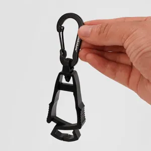 Mosquetón Multifuncional para Exterior de Aleación de Aluminio Gancho Antiperdida Pinza Llavero Equipo de Camping Senderismo