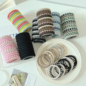 Collection of 15 braided high-elasticity hair ties for durable daily hairstyles.