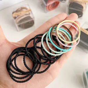 Minimalist seamless high-elasticity braided hair bands in various colors for women