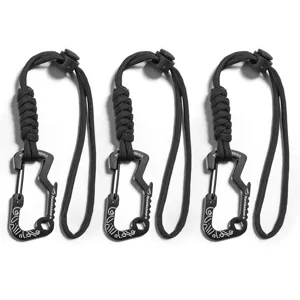 Outdoor Tactisch Paracord Gevlochten Polsband Multifunctionele Karabijnhaak Flesopener Overlevingsarmband