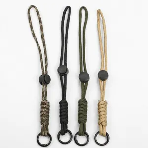 EDC Tactisch Paracord Pols Lanyard Multifunctioneel Gevlochten Valbestendig Hand Touw Voor Telefoon Sleutels Zaklamp Outdoor Sport Uitrusting