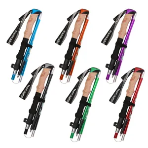 Ultraleichter klappbarer Trekkingstock aus Aluminiumlegierung für Outdoor Wandern und Trekking.