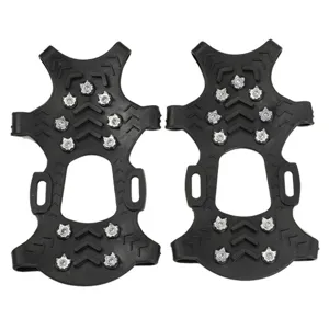 Crampons de glace antidérapants 11 clous randonnée camping hiver neige couvre-chaussures pointes