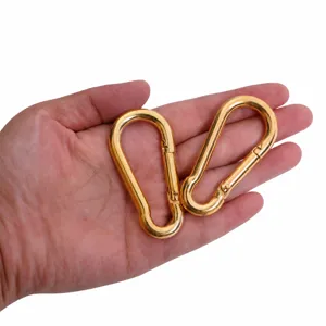 Goldener Karabiner Haken Federclip für Outdoor Camping, Rucksack, Flaschen und Alltagsgebrauch.
