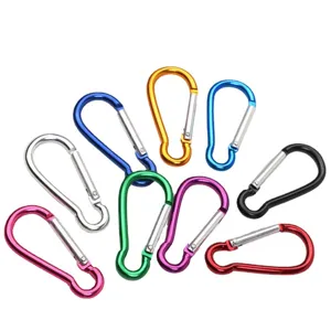 Bunte Karabinerhaken aus Aluminium, leichte DIY Schlüsselanhänger Clips für Outdoor.