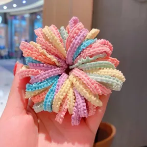 Coleteros de colores pastel para niñas, elásticos suaves que no dañan el cabello