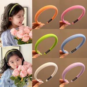 Cerchietto Imbottito per Bambini Colori Caramella per Ragazze Fatto a Mano in Tessuto Acrilico Tinta Unita Accessori per Capelli Dolci