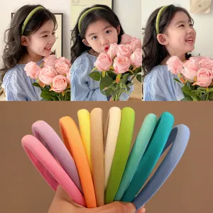Cerchietti colorati rivestiti in tessuto per bambine, accessori per capelli comodi