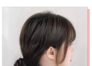 Detailed side view of fluffy bun wig hair ring accessory for seamless natural hair styling
