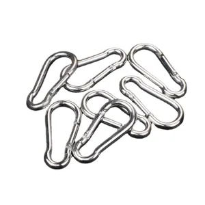 Mousqueton à Ressort en Fer Galvanisé Forme de Gourde Anneau de Connexion Utilitaire Pour Camping Extérieur Quincaillerie
