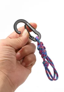 Outdoor paracord gevlochten sleutelhanger carabiner multifunctionele touw fles haak