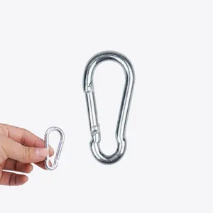 Mousqueton à ressort en fer zingué 50x24mm pour équipement de camping en plein air et randonnée