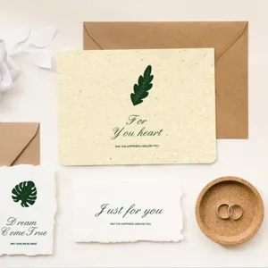 Set de tarjetas de felicitación botánicas con sobres para mensajes de bricolaje