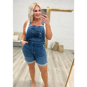 Salopette en jean pour femme short taille haute style de mode casual bleu été chic
