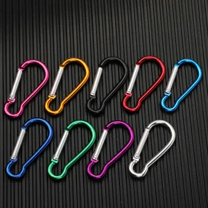 Bunte Karabinerhaken aus Aluminium, leichte Clips für Rucksäcke, Schlüssel und Heimwerken.