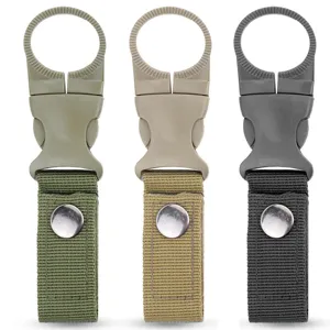 Outdoor Webbing Water Bottle Hanging Buckle Portable Tactical Kettle Clip Camping Hiking Bottle Holder Tool