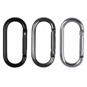 Mousqueton ovale en alliage d'aluminium mousqueton crochet de connexion 24x50mm metal