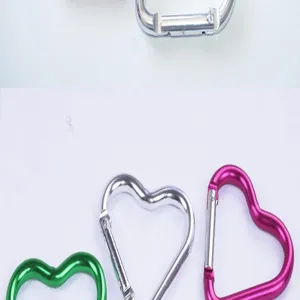 Aluminum alloy heart carabiner clip cute love shape keychain backpack hook travel outdoor gear
