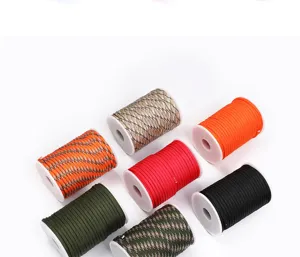 Cordino paracadute 7 fili 4mm 30m per rotolo per tende da campeggio e braccialetti.